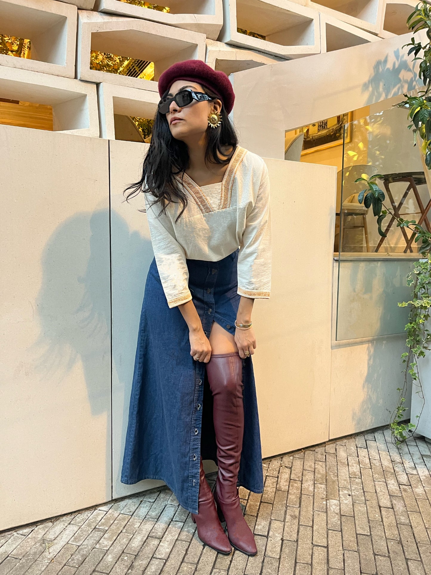 Blusa Manga 3/4 con Aplicación