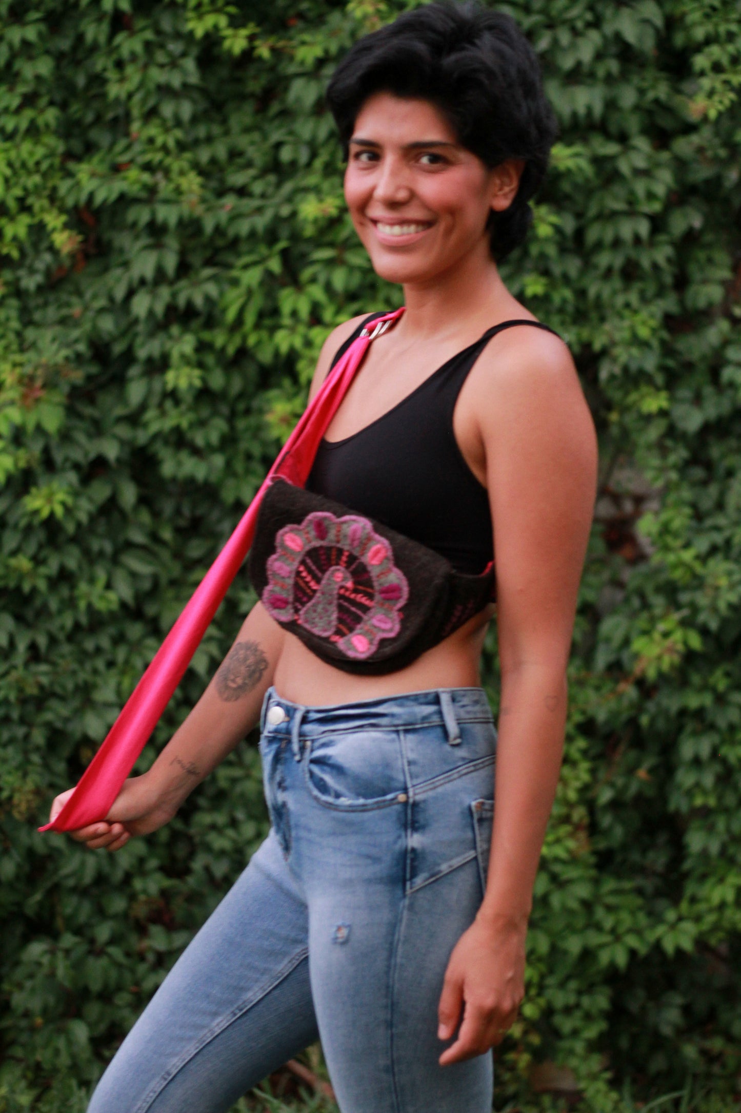 Cangurera de lana y algodón