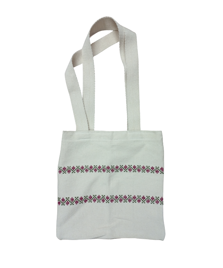 Bolsa telar y bordado Mazahua