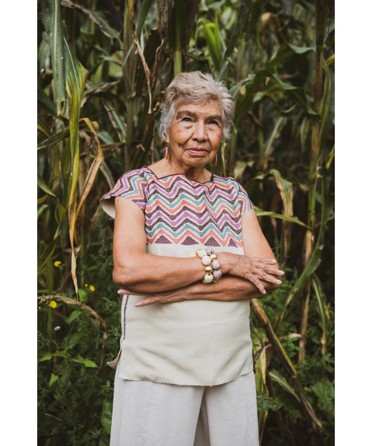 >>Huipil manga corta