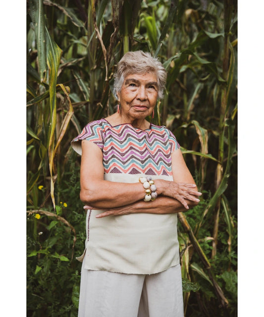 >>Huipil manga corta